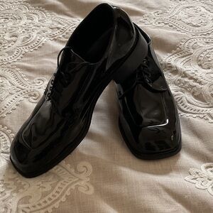 Perry Ellis Glossy Black tuxedo Oxfords